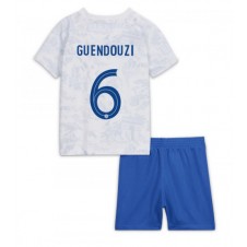 Frankrike Matteo Guendouzi #6 Bortedraktsett Barn VM 2022 Kortermet (+ korte bukser)